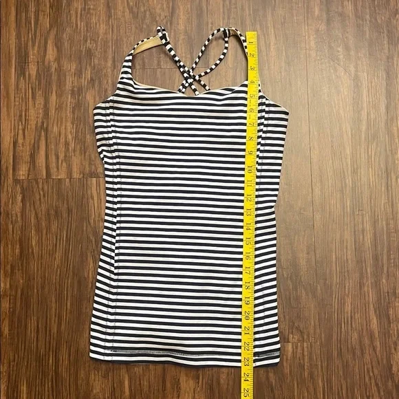 Lululemon Free To Be Tank Strappy Classic Stripe Black White stripes 4 - Picture 6 of 12
